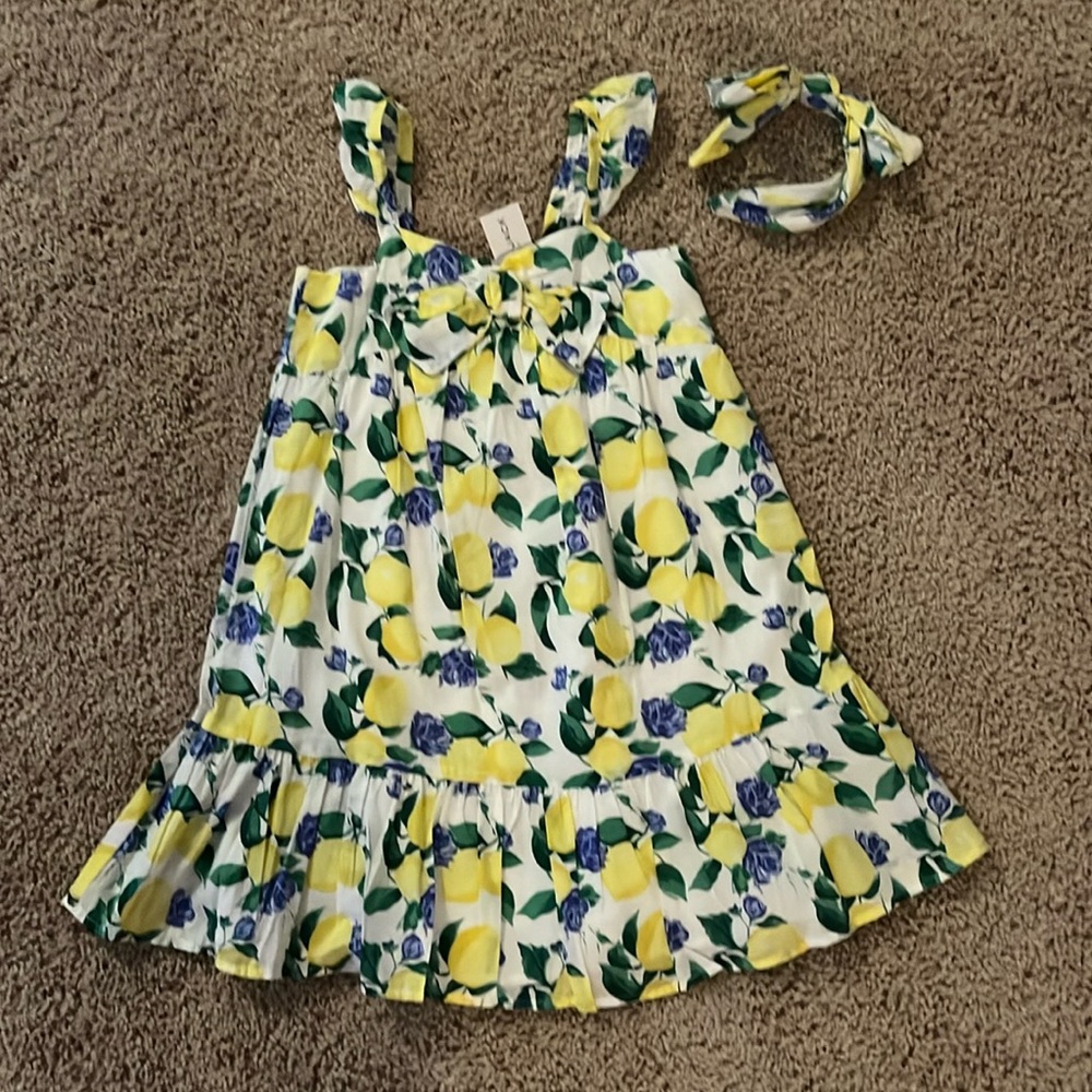 Janie and Jack lemon dress.  Great condition